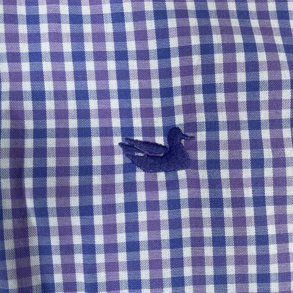 Southern Marsh Button Down Shirt Men's Size XL Purple Long Sleeve Checkered Golf - Picture 3 of 7